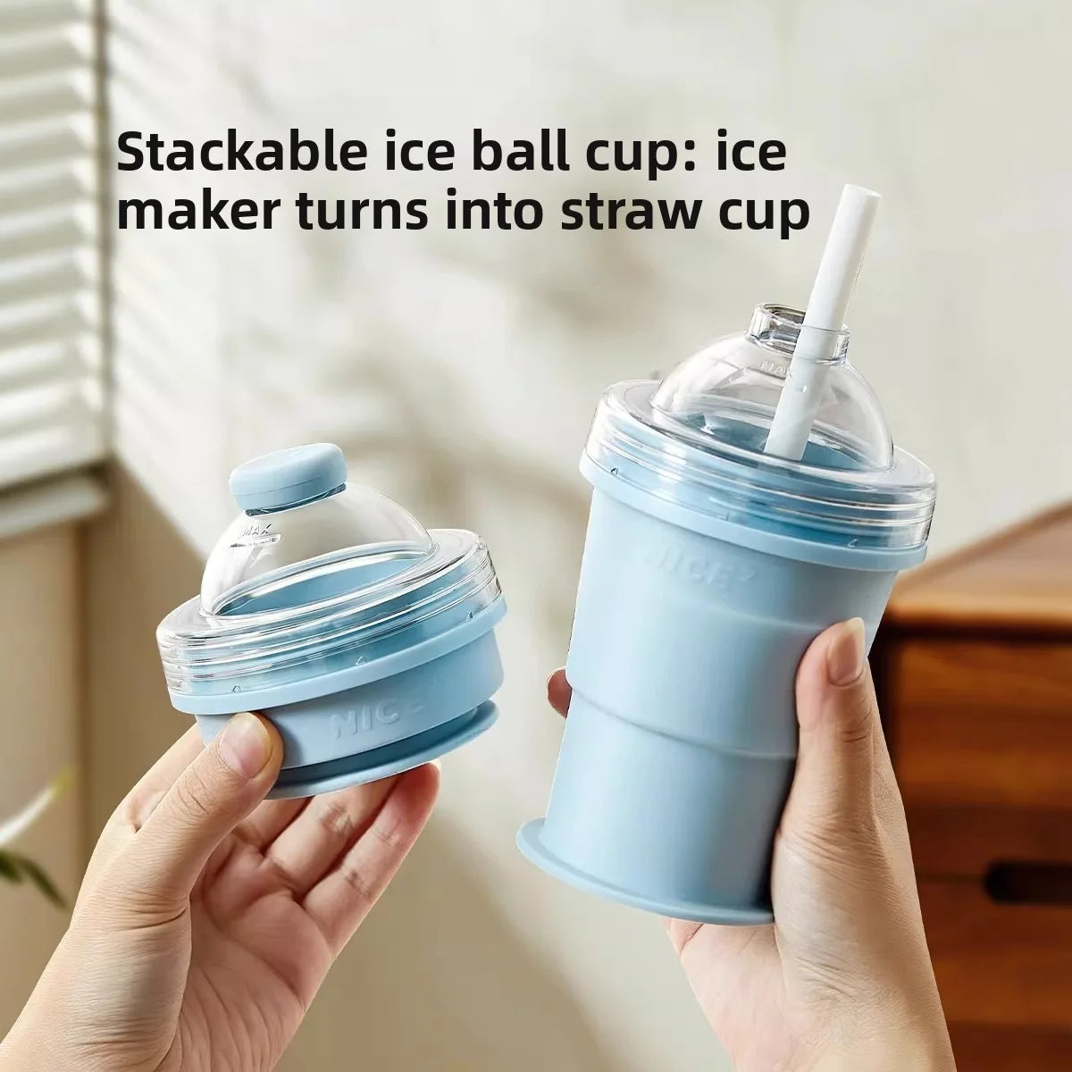 2-in-1 Ice Ball Water Bottle & Mold