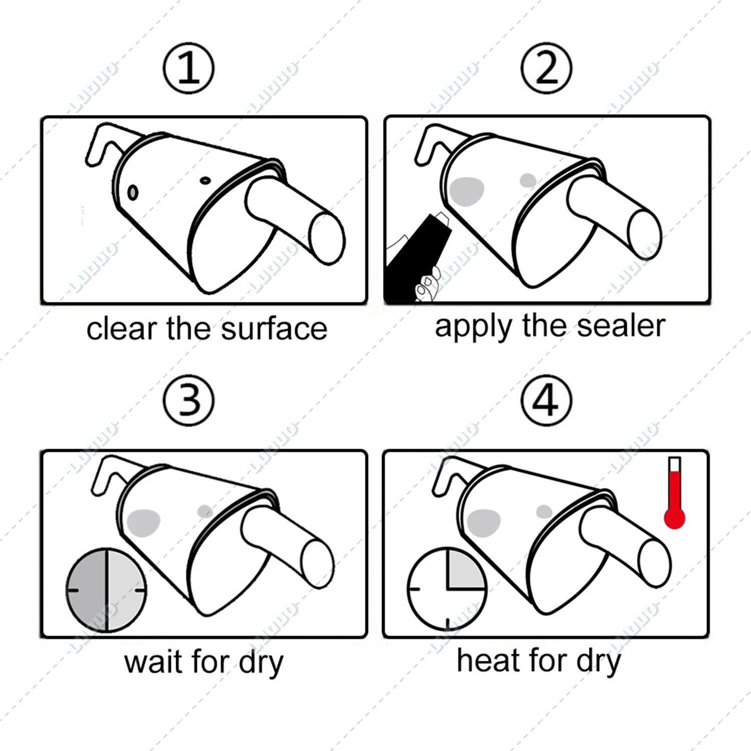High-Temp Exhaust Pipe Repair Glue