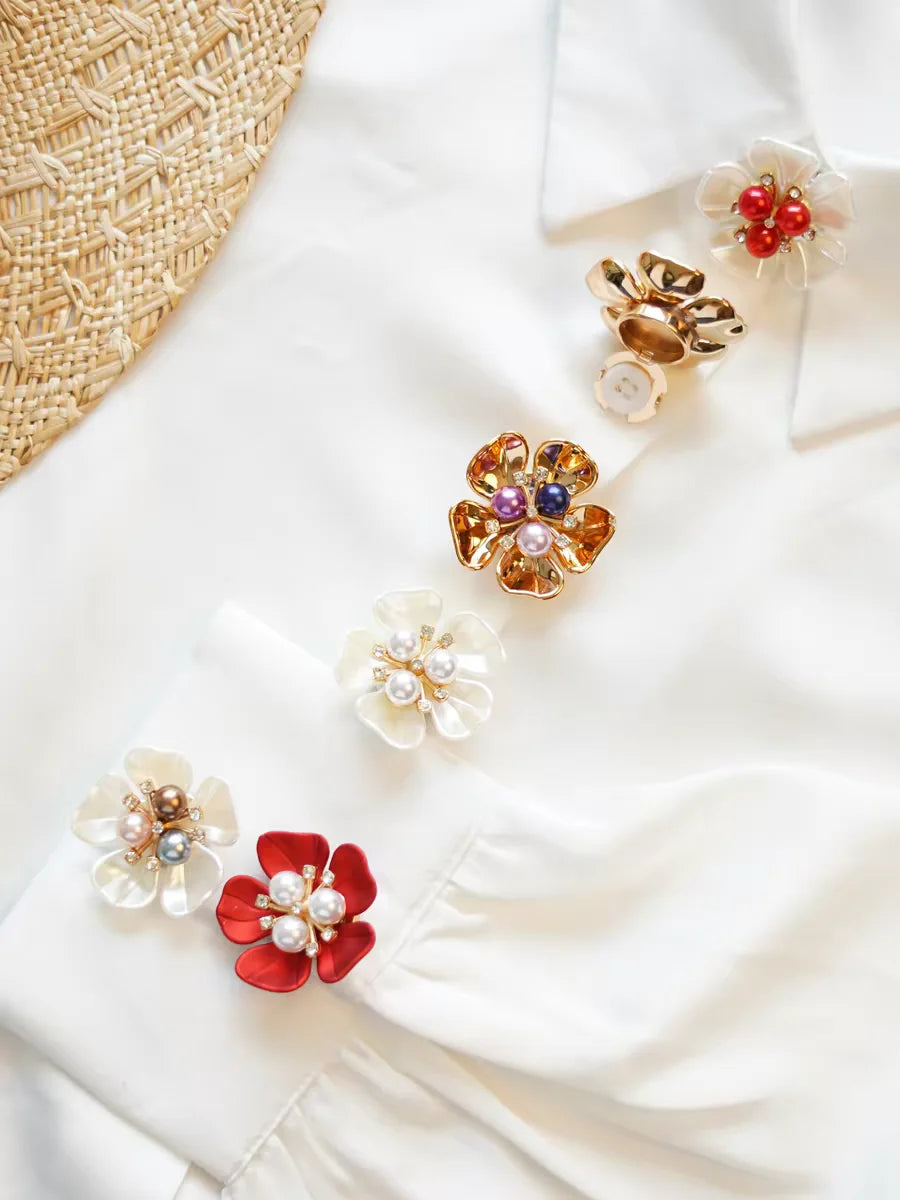 Elegant Flower Button Covers for Shirts & Blouses β 2PCS