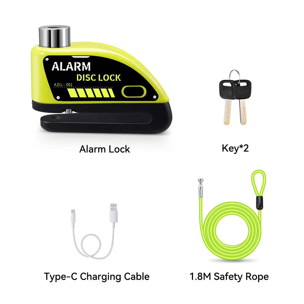 120dB Motorcycle Disc Brake Alarm Lock
