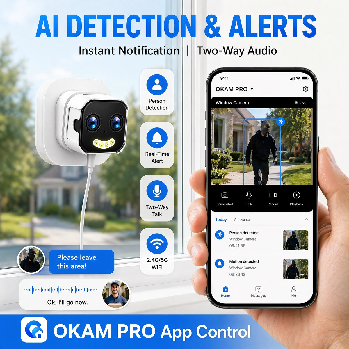 PRO 5MP Dual-Lens WiFi Security Camera with 10X Zoom