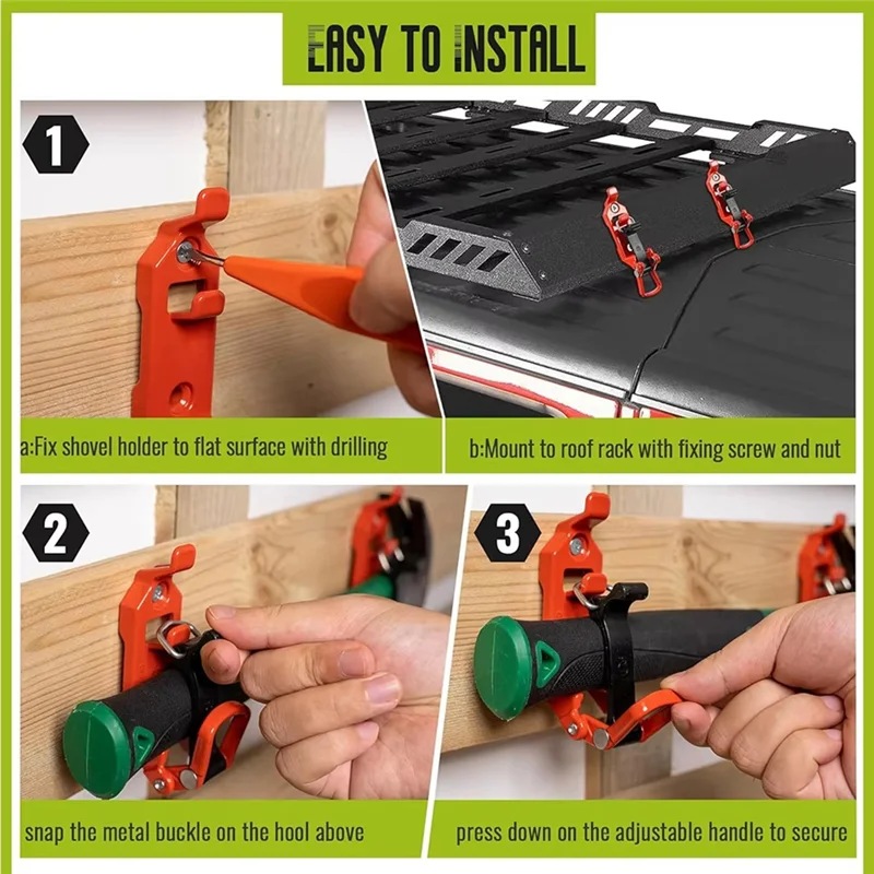 Quick Clamp Shovel & Axe Mount Bracket (R)