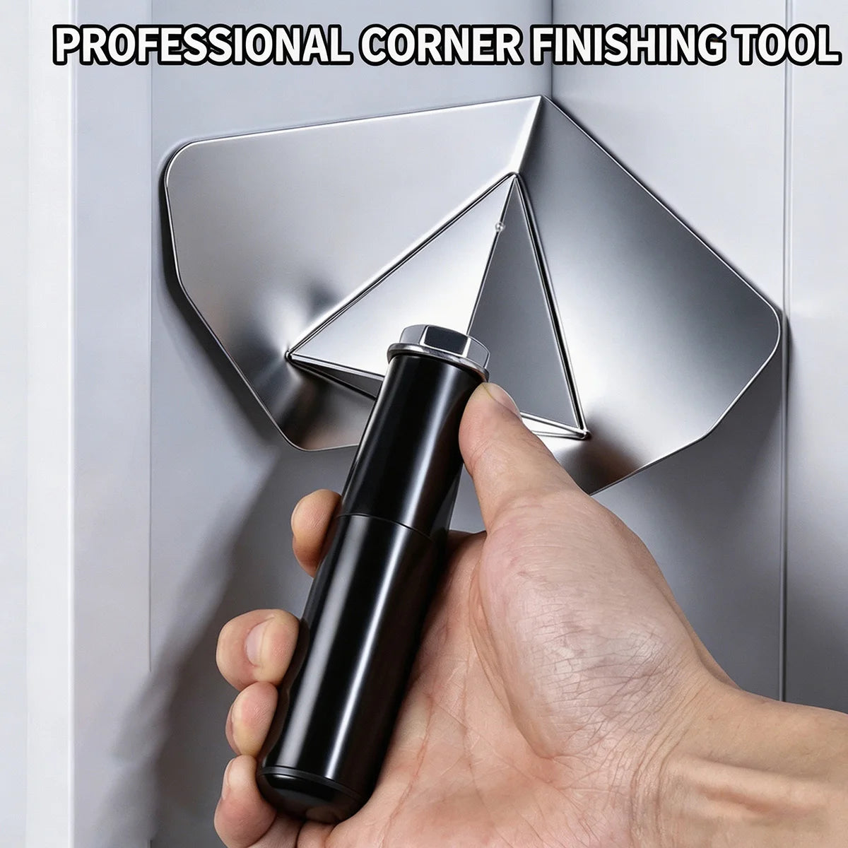 90° Stainless Steel Corner Trowel – Drywall & Plaster Finishing Tool