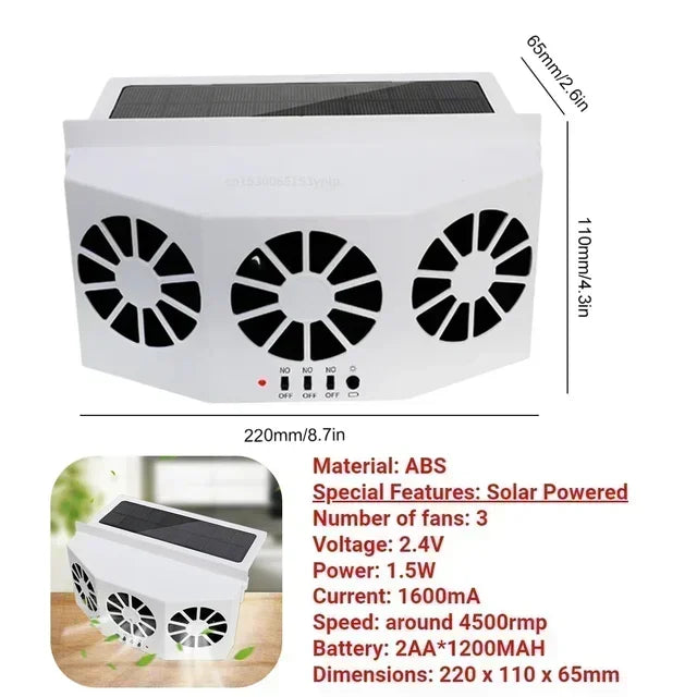 Triple Window Car Fan