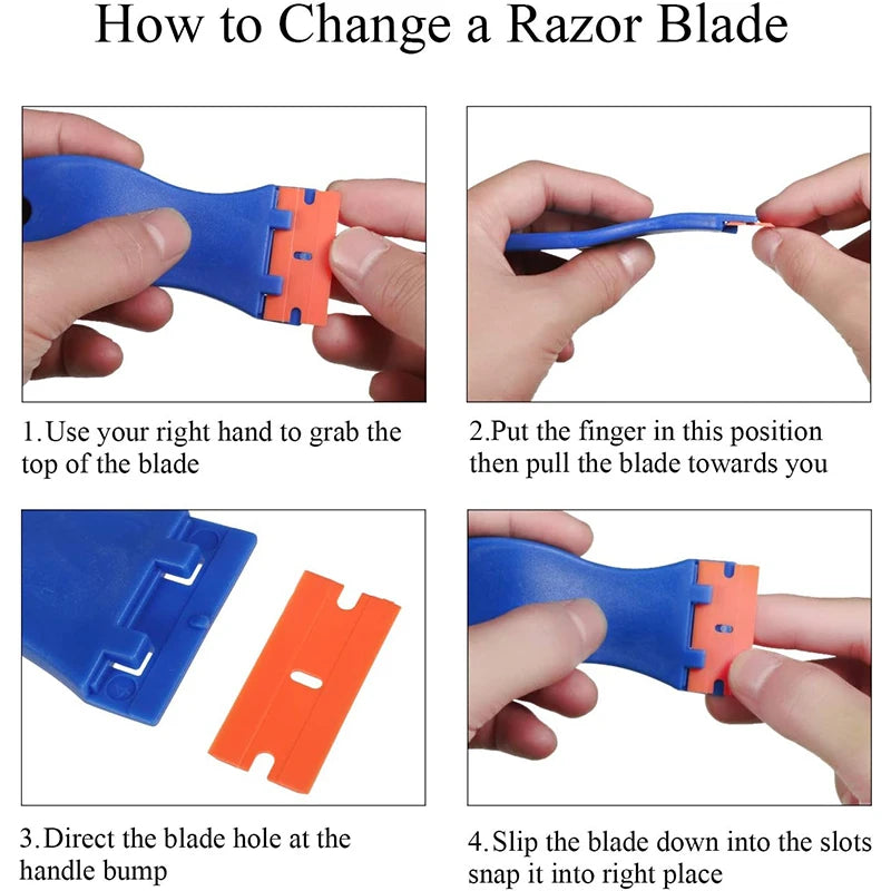 Plastic Razor Scraper with 100 Blades