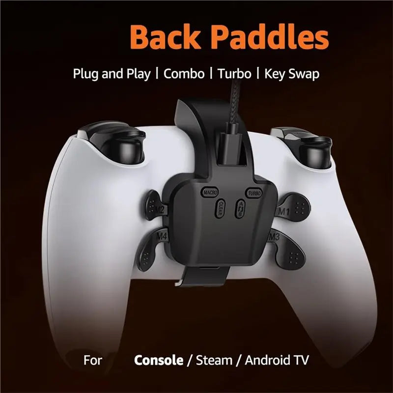 PS5 Controller Back Paddles with Turbo, Remapping & Mic Support
