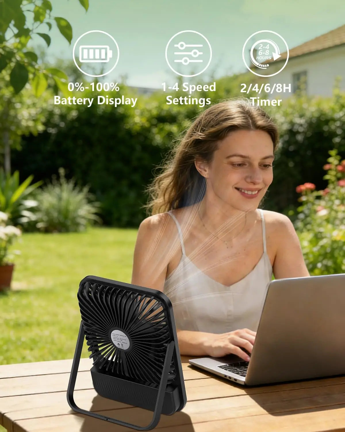 Ultra-Thin Portable Rechargeable Fan