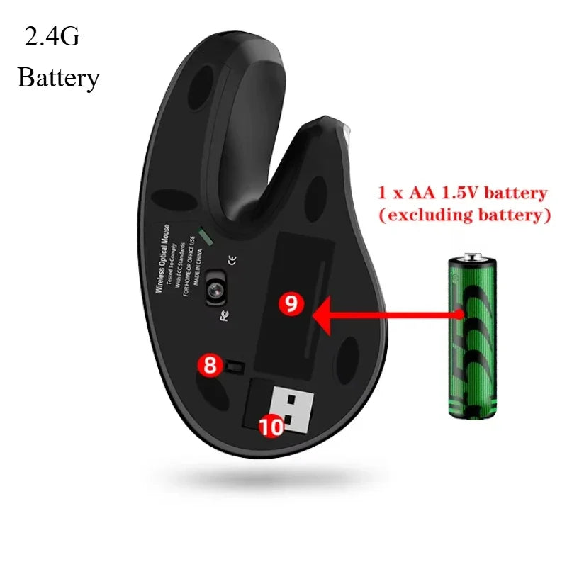 Ergonomic Vertical Silent Mouse