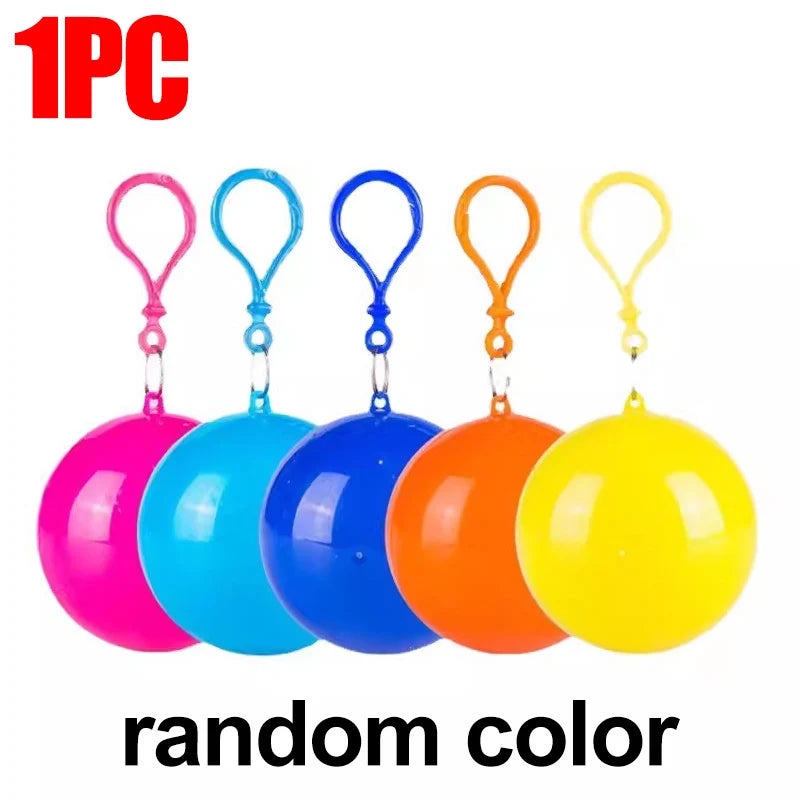 Disposable Emergency Rain Poncho Ball Set