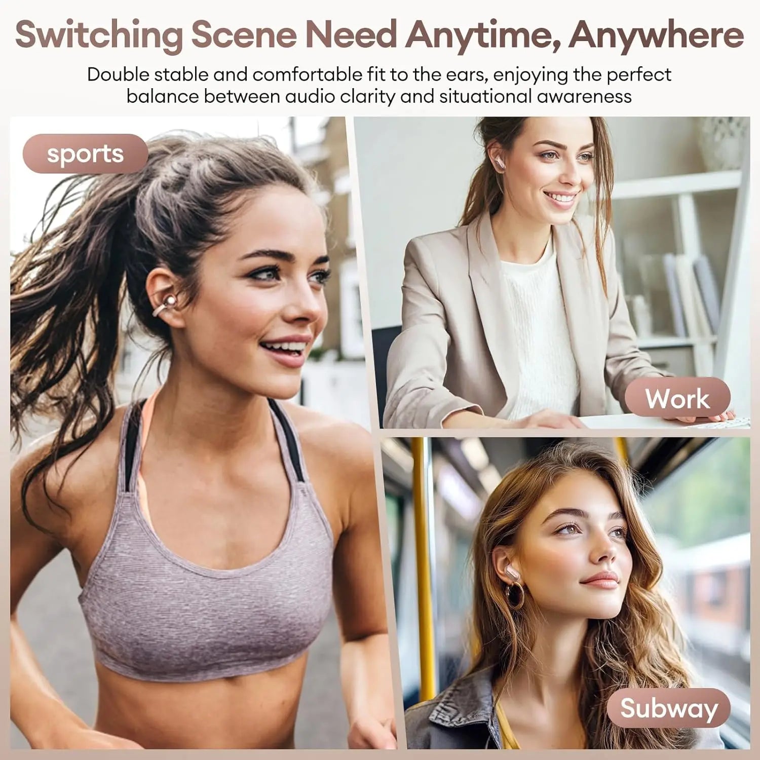 Open Ear Bluetooth Earbuds