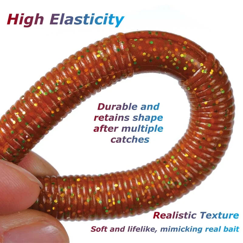 Soft Worm Fishing Lures Set 4"/5.5"