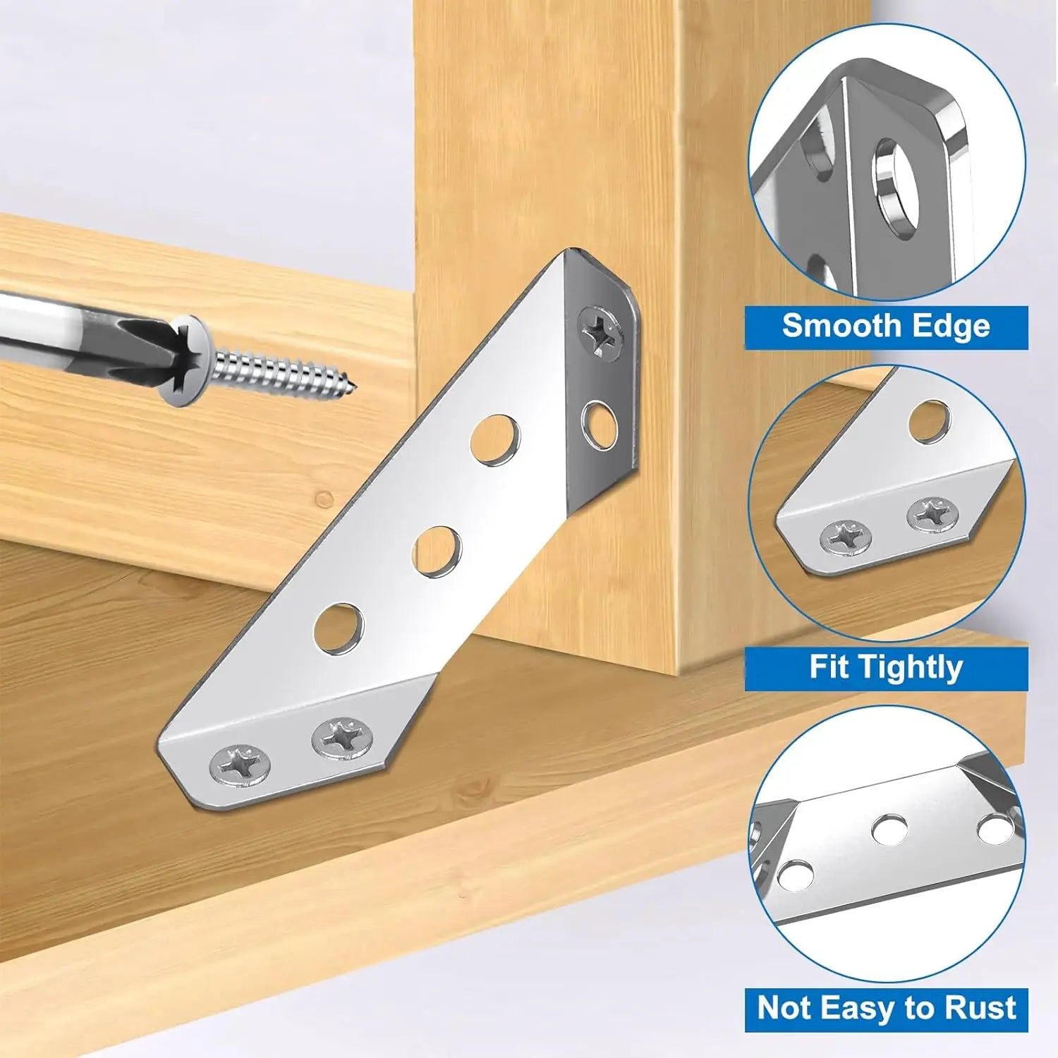 90° Corner Brackets with Screws