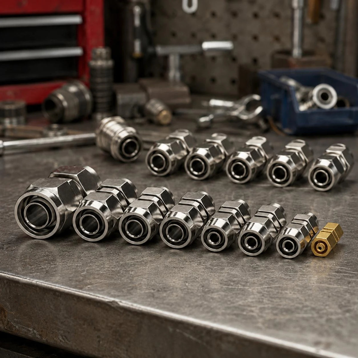 Heavy-Duty Push-to-Connect Pneumatic Air Line Fittings