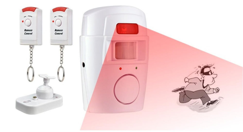 Wireless PIR Motion Sensor Alarm with 2 Remotes