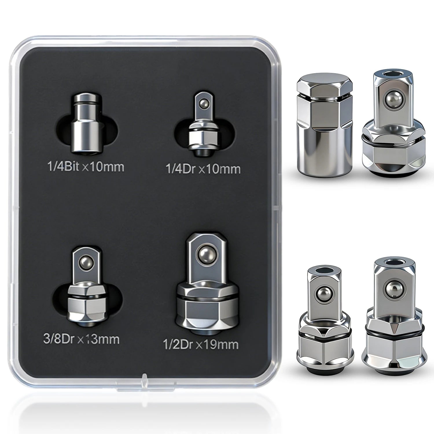 1/4" 3/8" 1/2" Ratchet Socket Adapter & Reducer Set