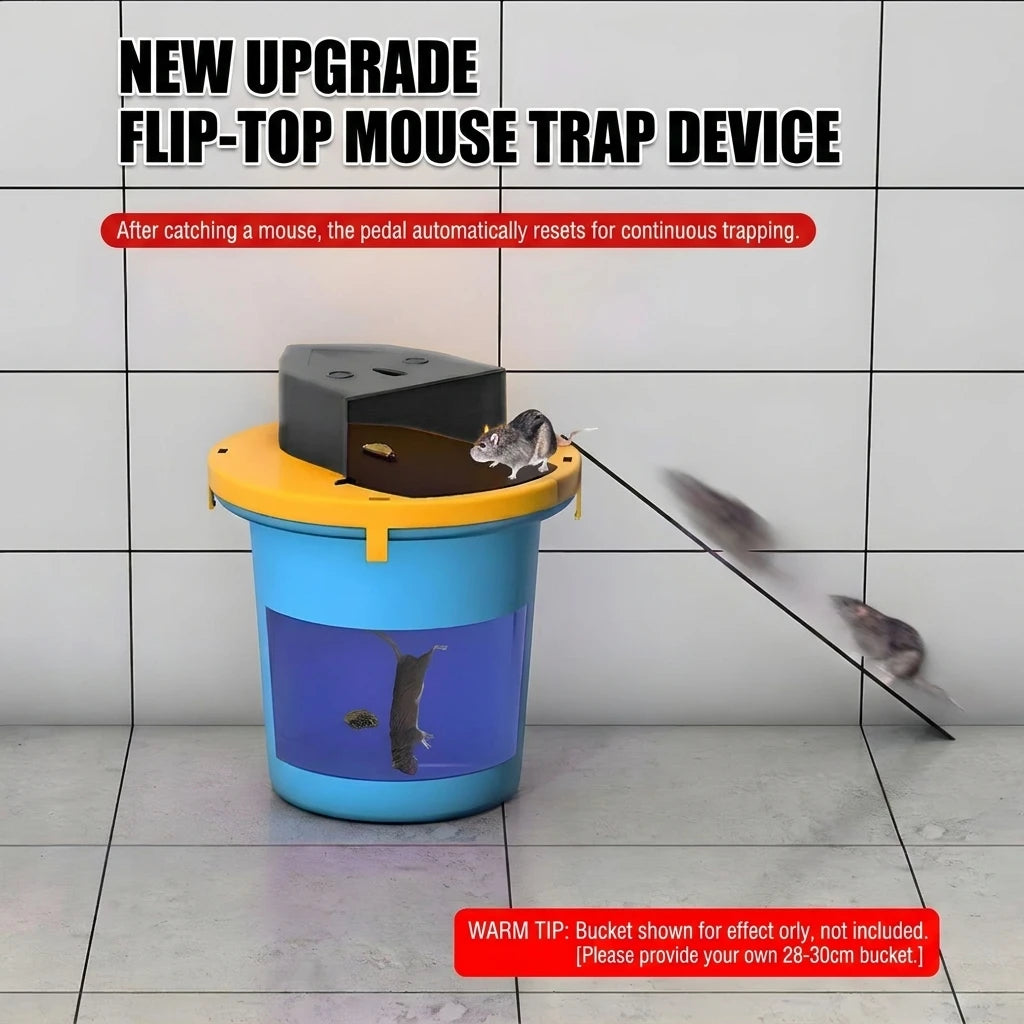Automatic Reset Bucket Mouse Trap