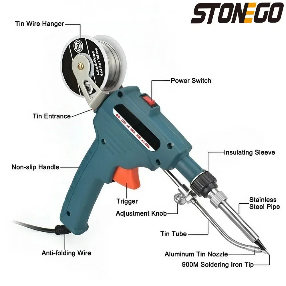 60W Automatic Soldering Gun with Wire Feeder