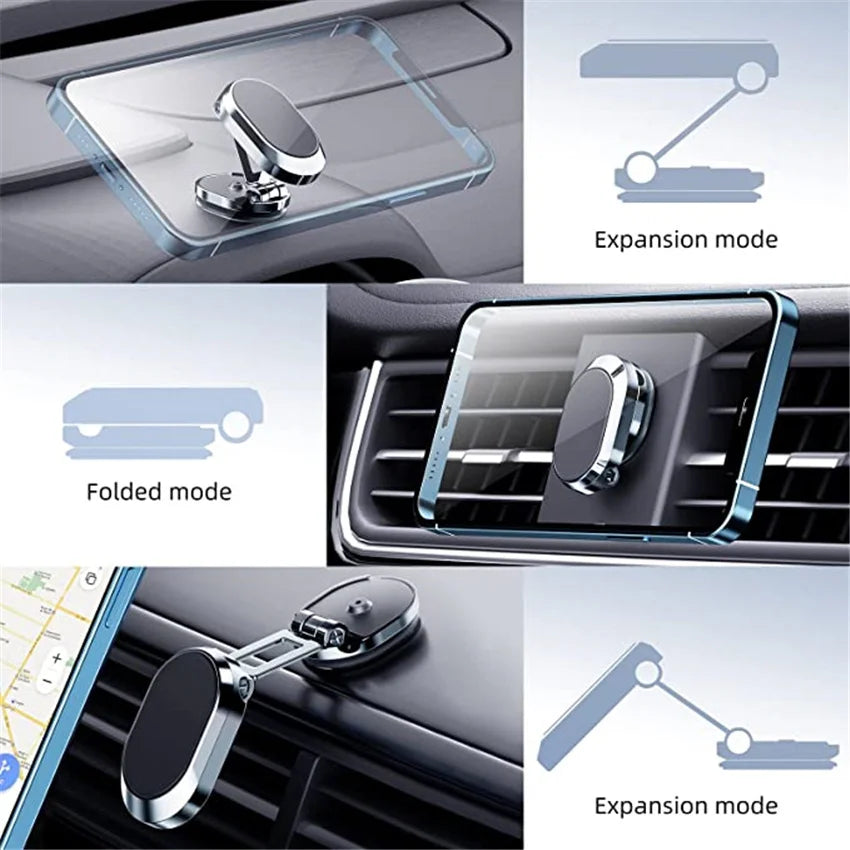 Soporte magnético para teléfono de coche con rotación de 1080°