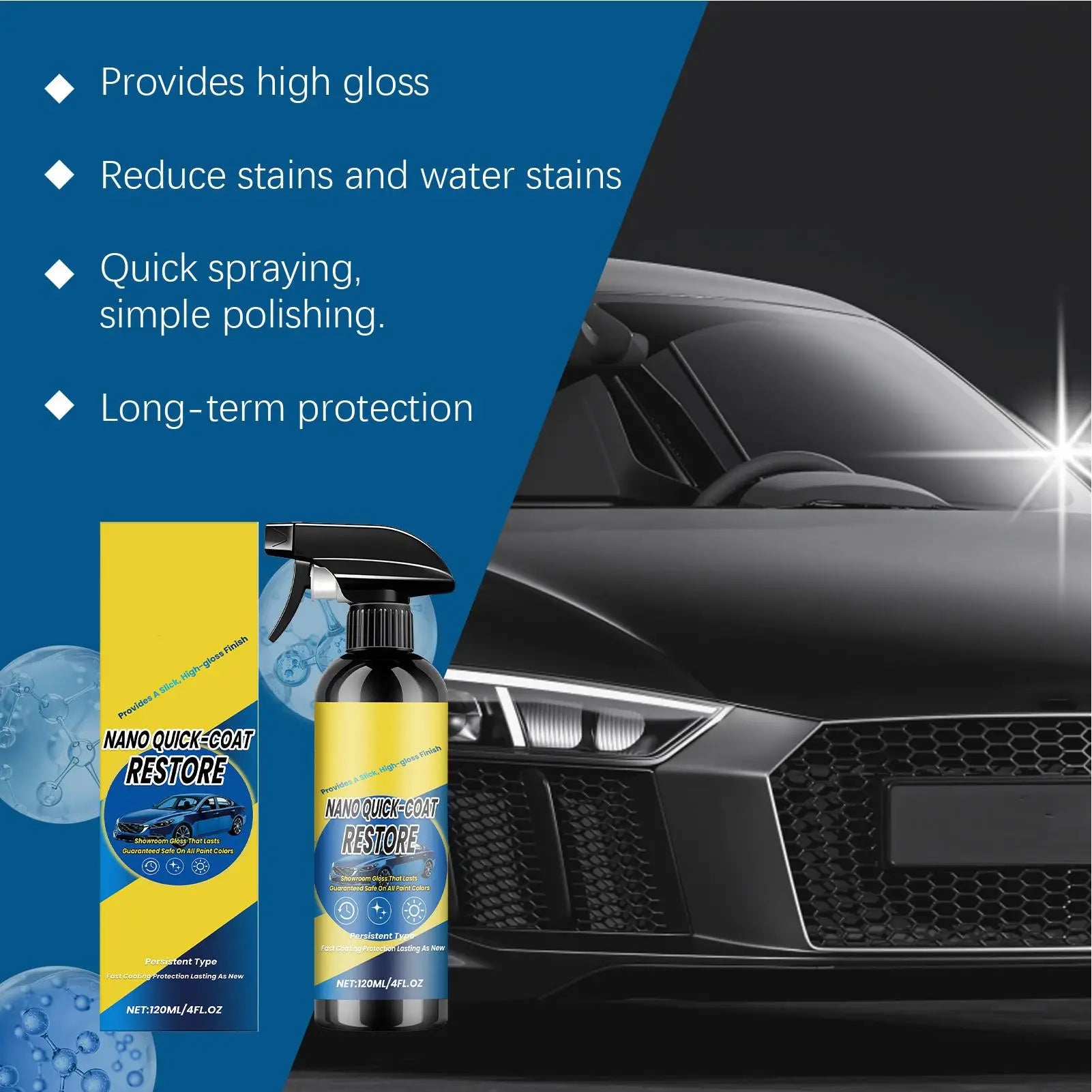 Nano Ceramic Coating Spray for Cars 120ml
