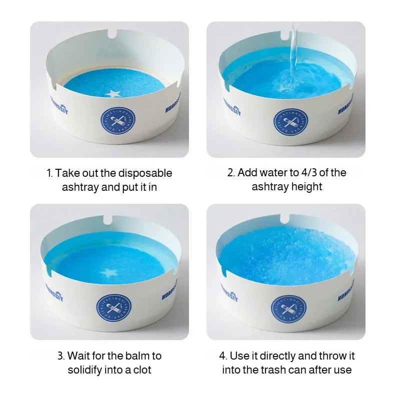 25PCS Disposable Water-Filled Ashtrays