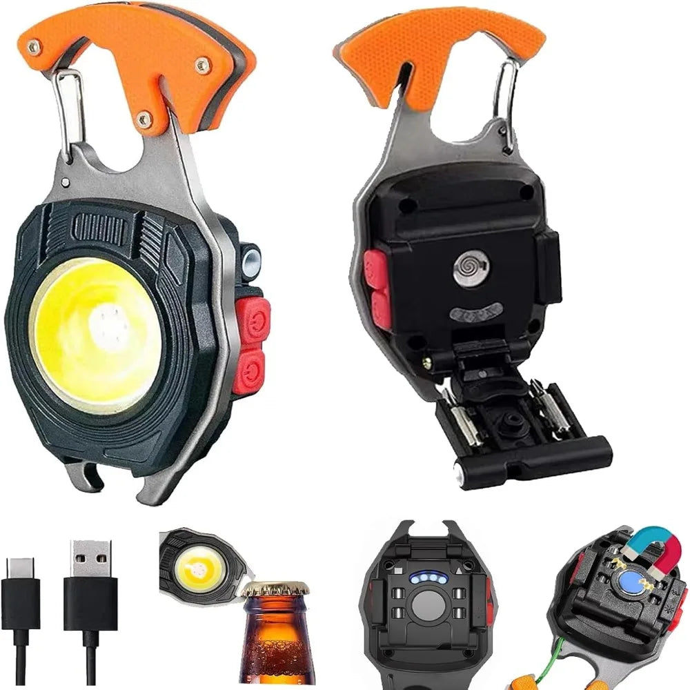1600-Lumen COB Keychain Work Light & Multi-Tool