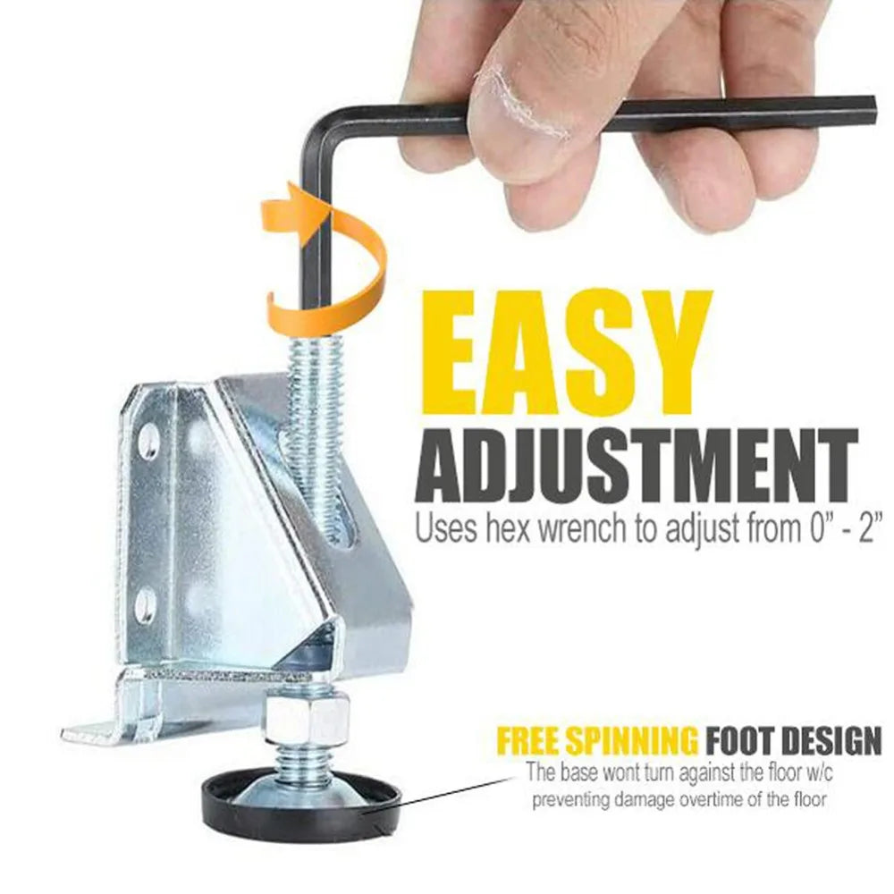 Heavy-Duty Adjustable Furniture Leveling Feet & Brackets