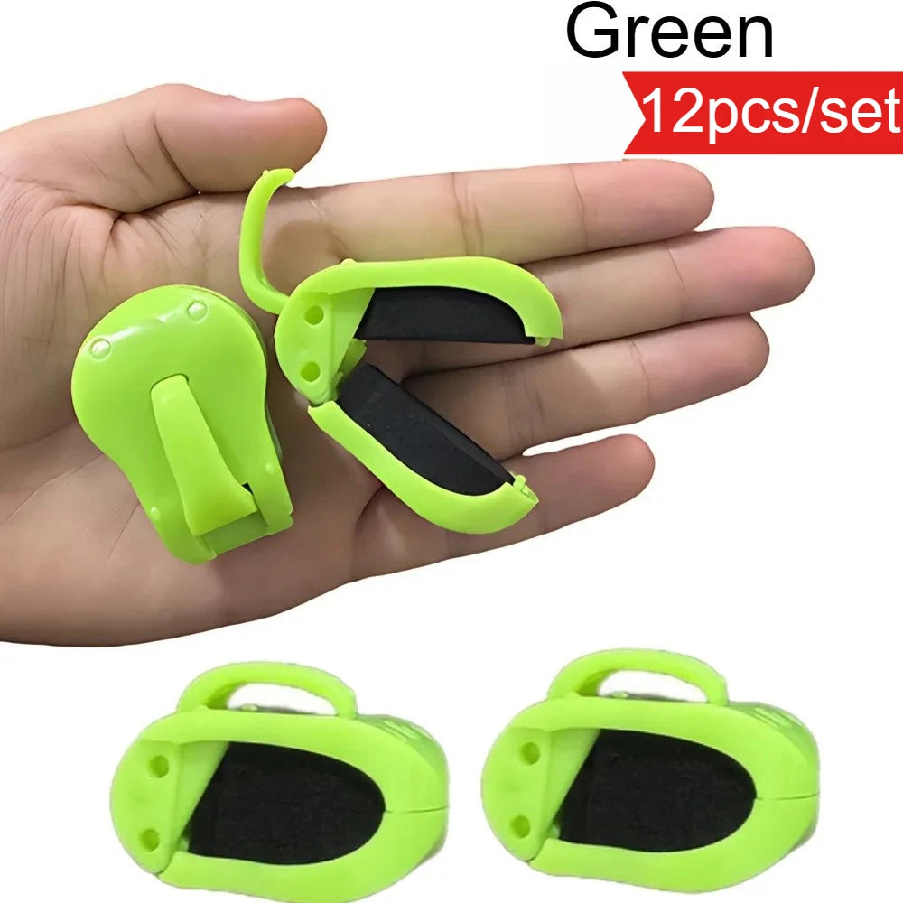 12-Piece Universal Quick-Attach Fishing Rod Holder Clips