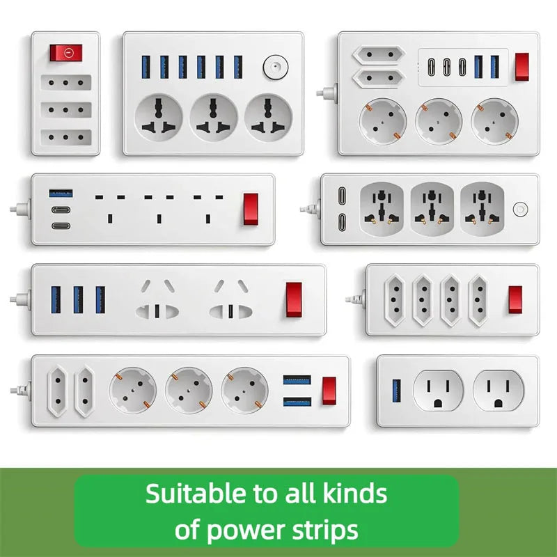 5/10Pcs Self-Adhesive Power Strip Wall Holders
