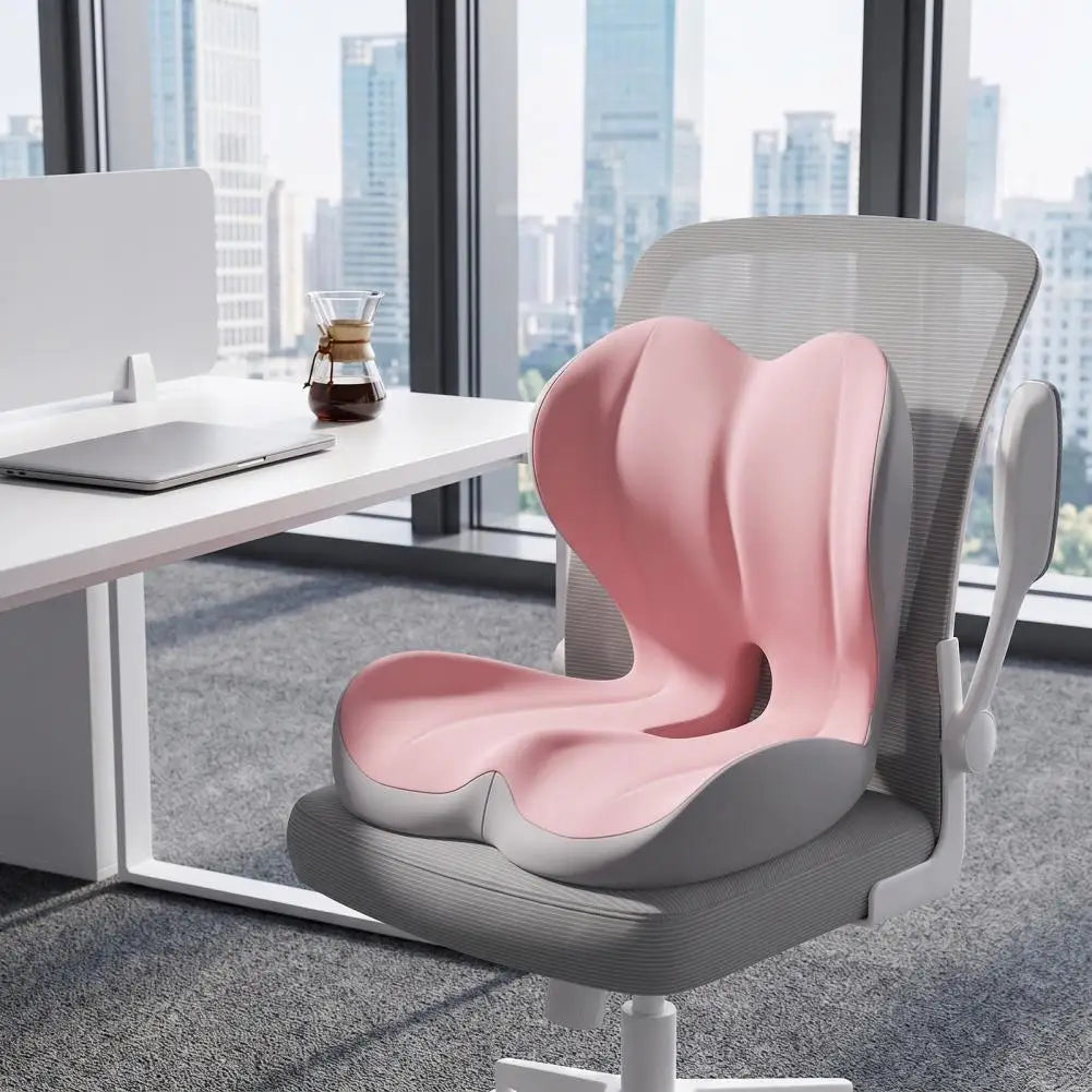 Ergonomic Memory Foam Seat Cushion with Lumbar Support