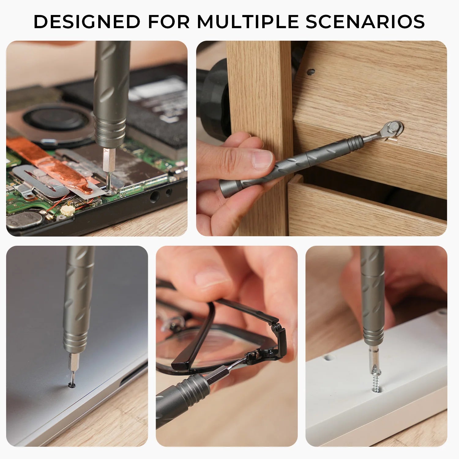55-in-1 Precision Magnetic Screwdriver Set with 360° Swivel Handle