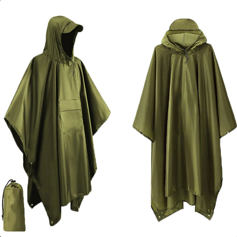 3-in-1 Military Rain Poncho Shelter
