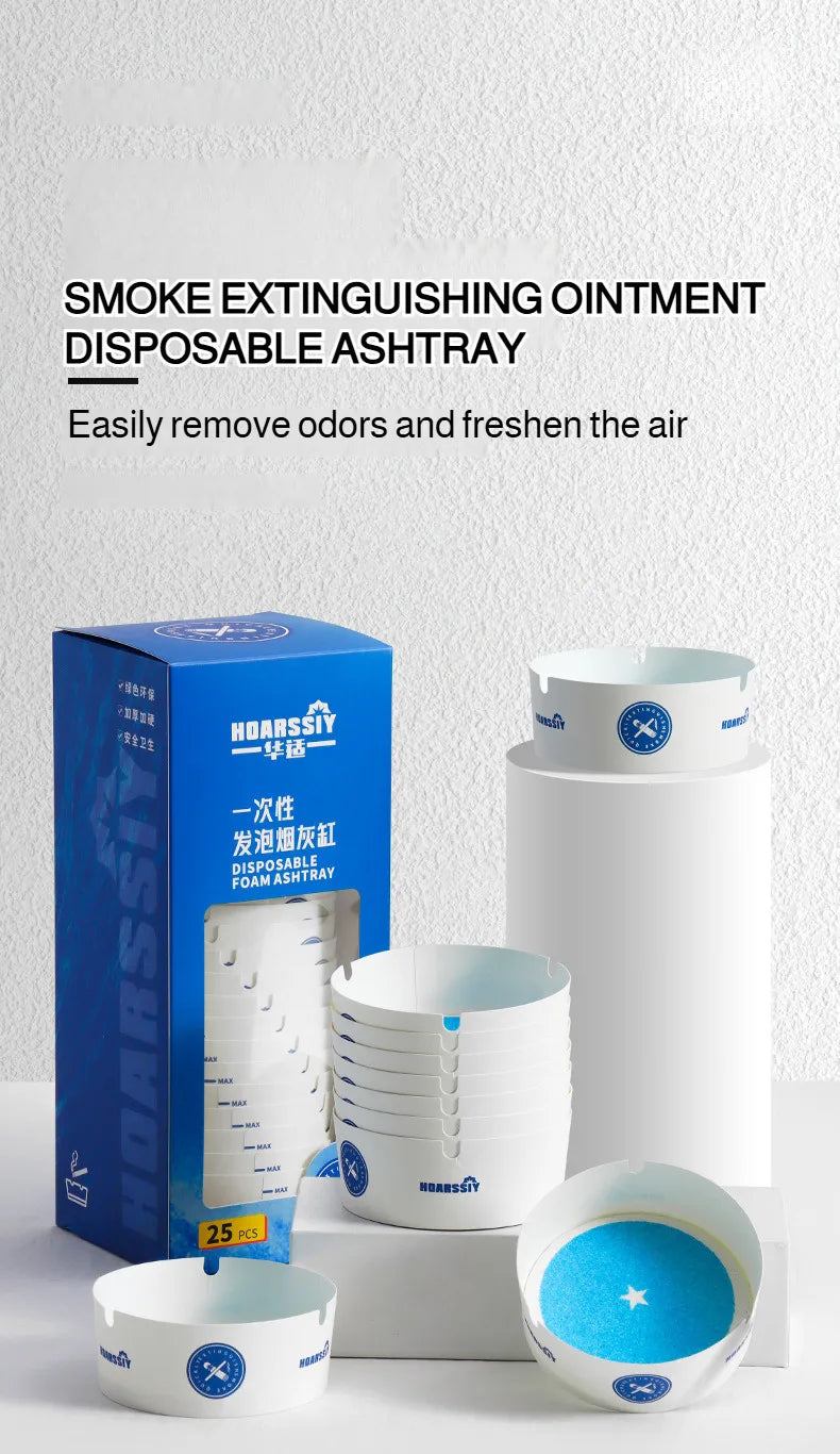 25PCS Disposable Water-Filled Ashtrays