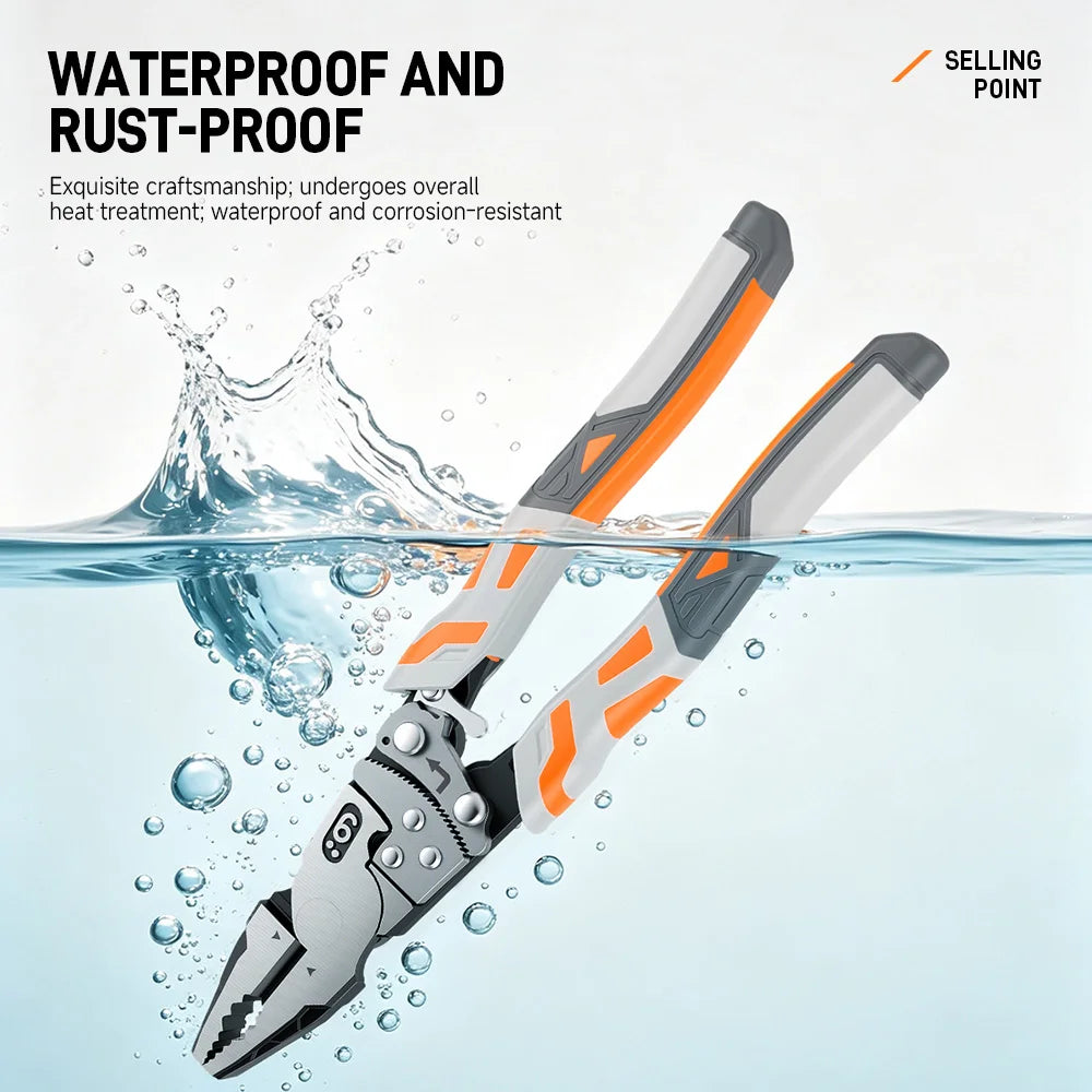 Self-Locking Ratchet Wire Cutter Pliers