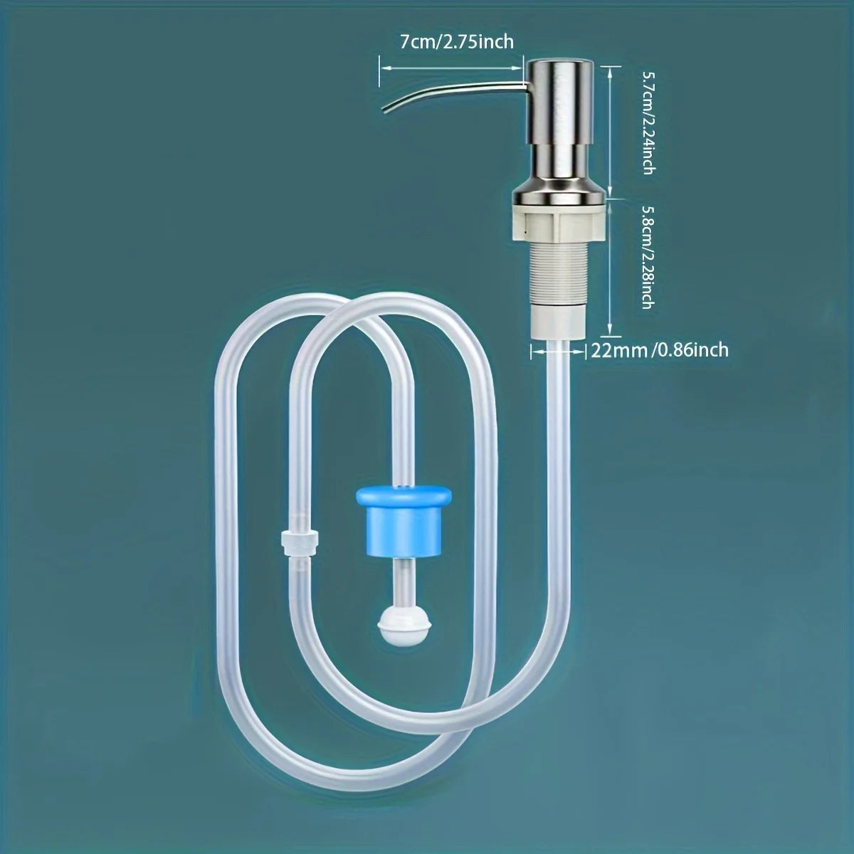 Built-In Kitchen Sink Soap Dispenser with Extension Tube