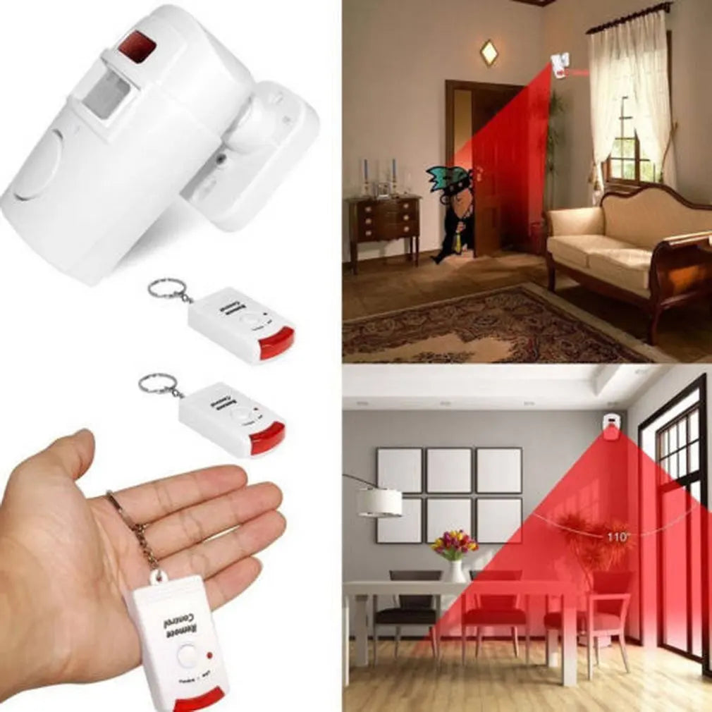 Wireless PIR Motion Sensor Alarm with 2 Remotes