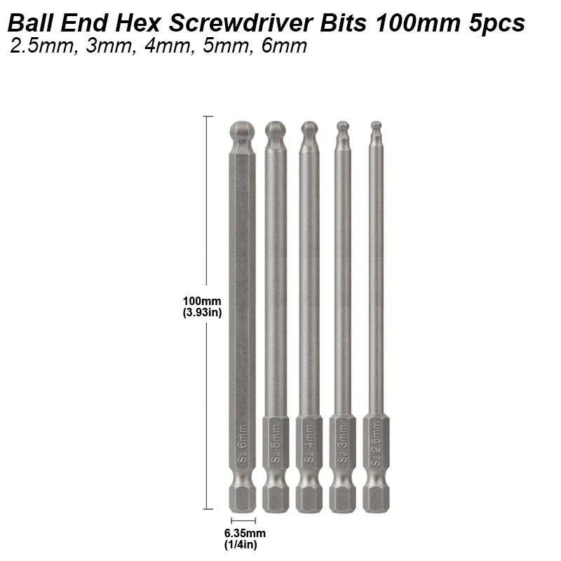 Ball End Hex Bit Set