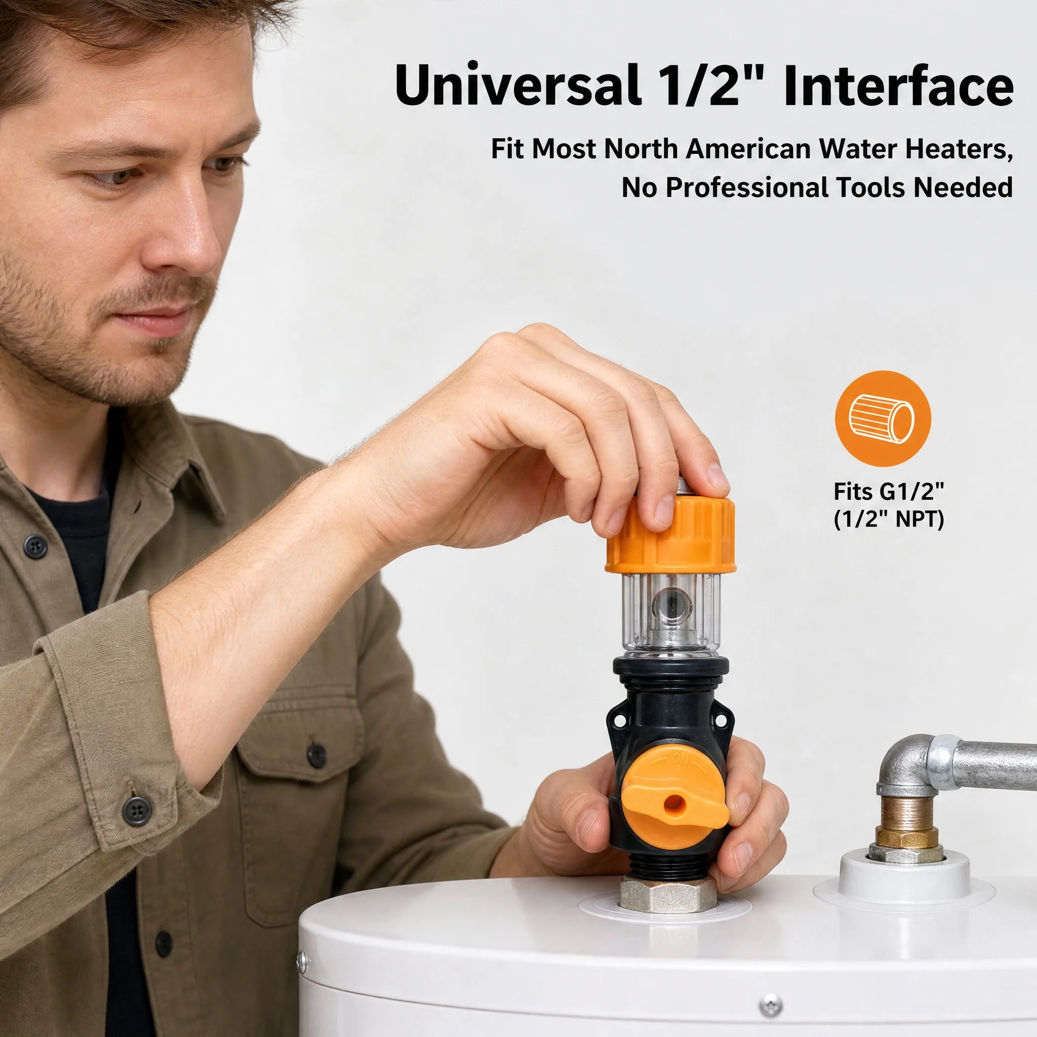 Water Heater Descaling Faucet Adapter