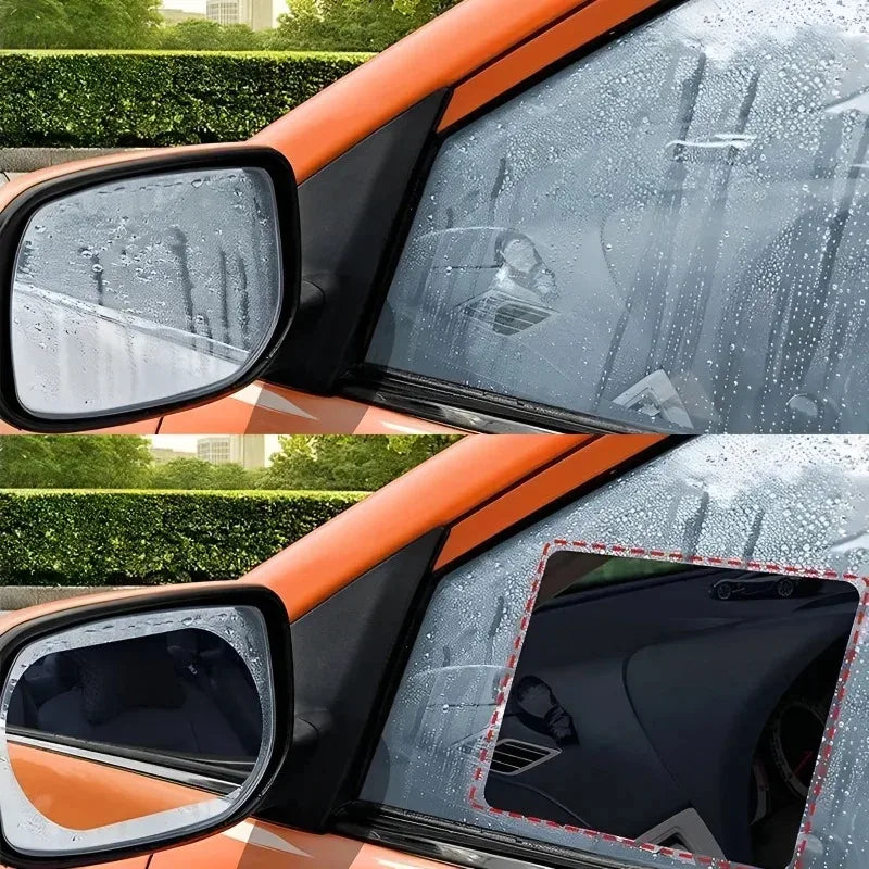 Película protectora antivaho y antilluvia para espejos de coche