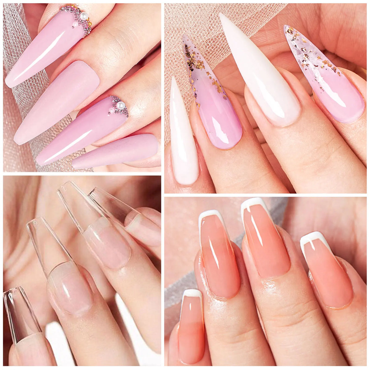 Set de 10 piezas para extensión de uñas de poligel