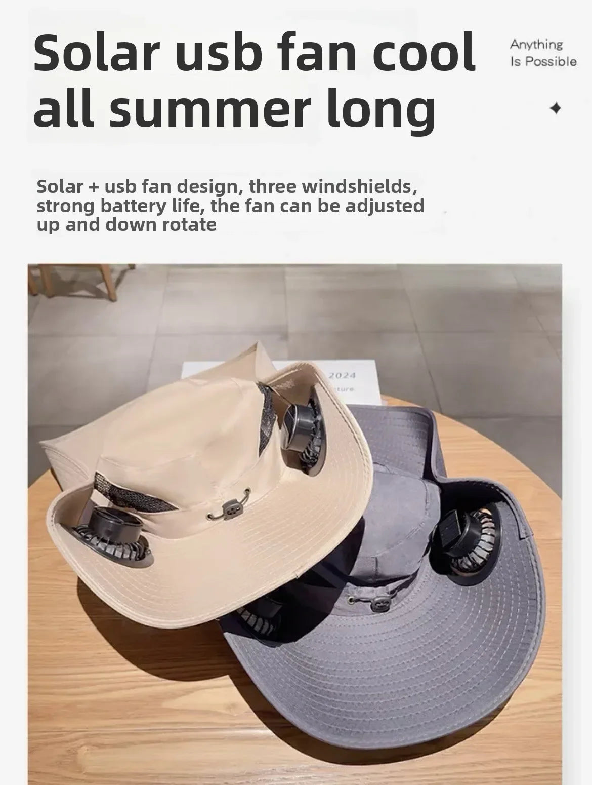 Solar Cooling Sun Hat