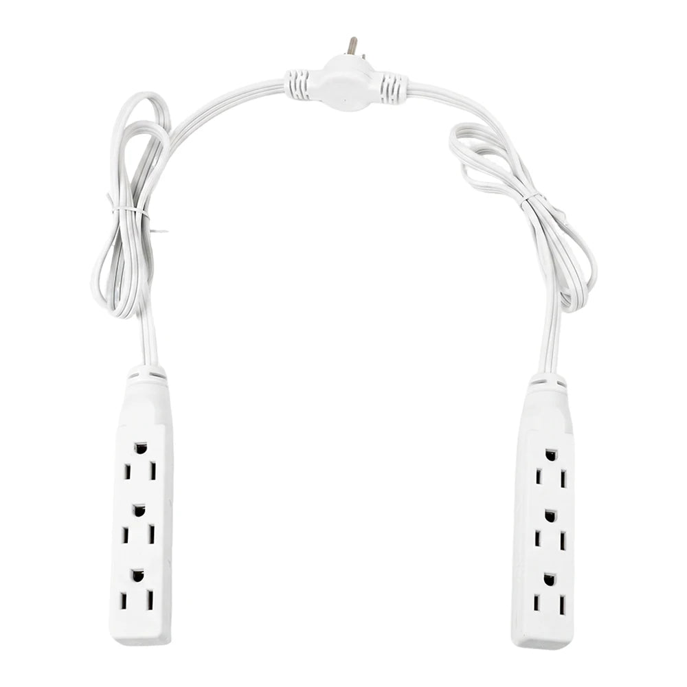 Twin Extension Cord Power Strip with Flat Plug (ETL Certified)