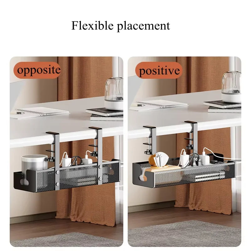 No-Drill Under Desk Cable Management Tray