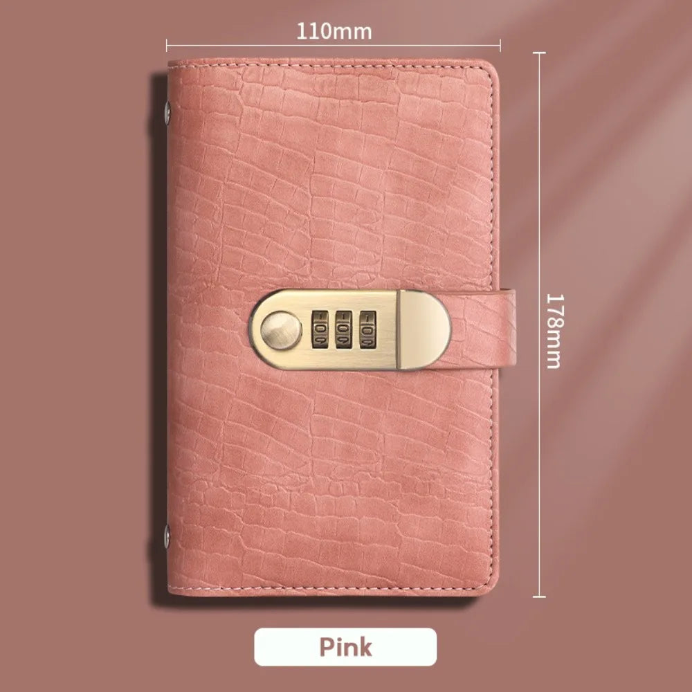 PU Leather 100 Envelope Money Saving Challenge Binder with Combination Lock