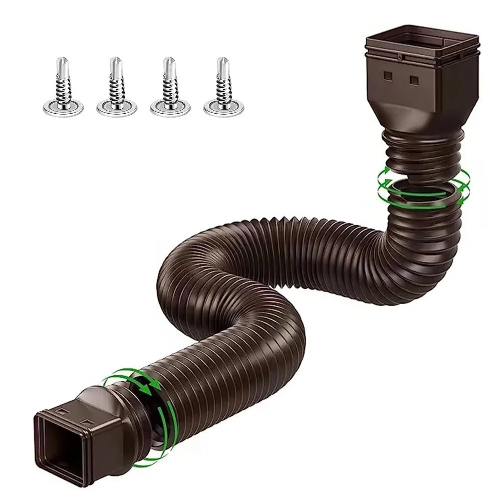 Retractable Rain Gutter Downspout Extender