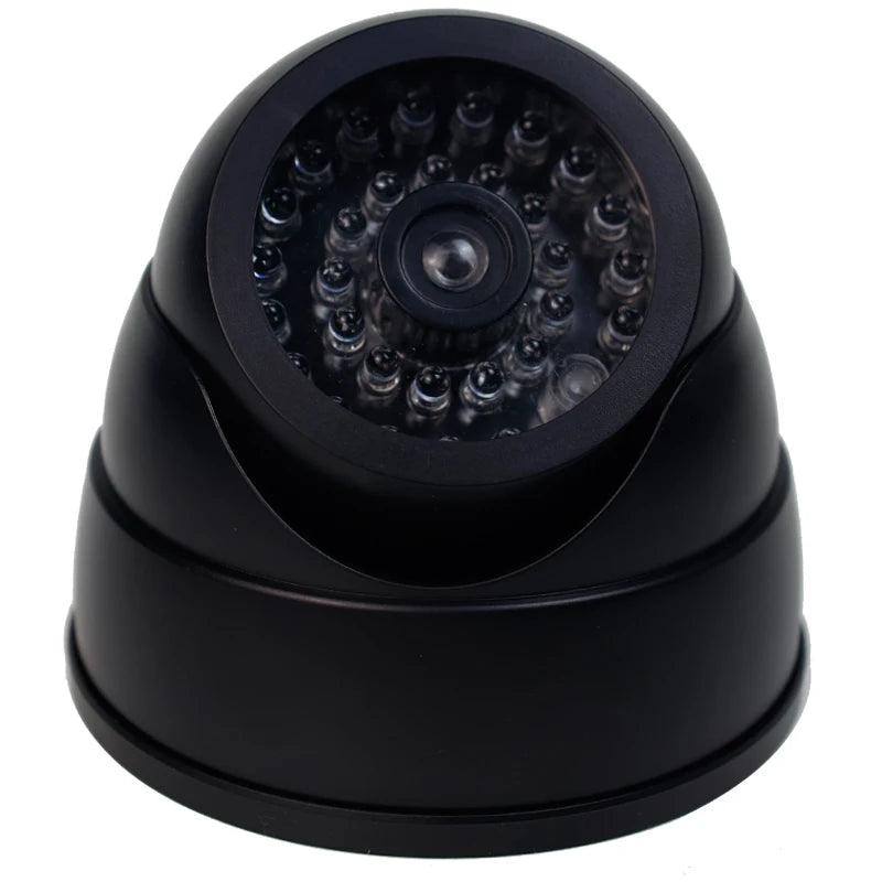 Dummy Dome Security Camera with Red LED Light