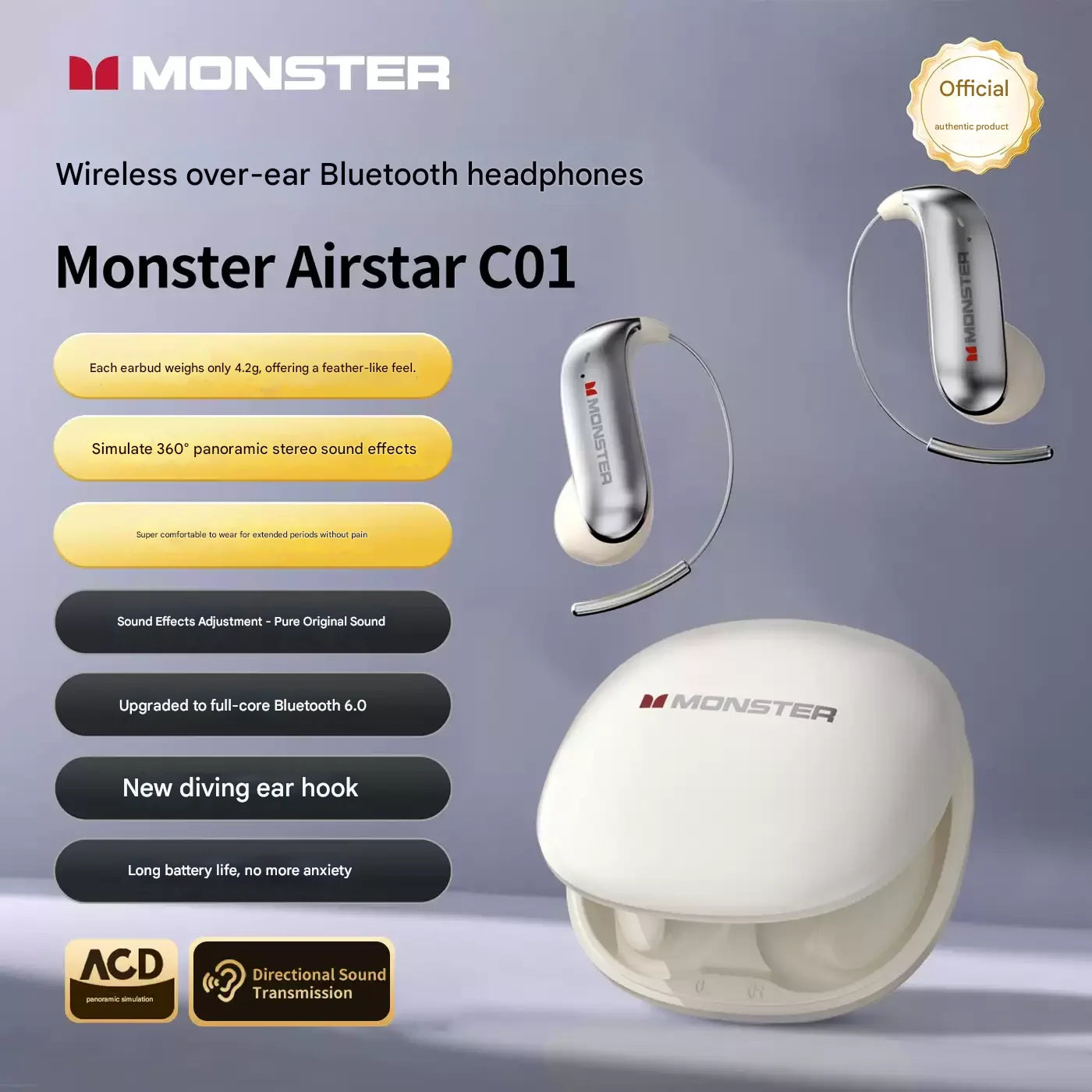 Bluetooth OWS Ear Hook Headphones