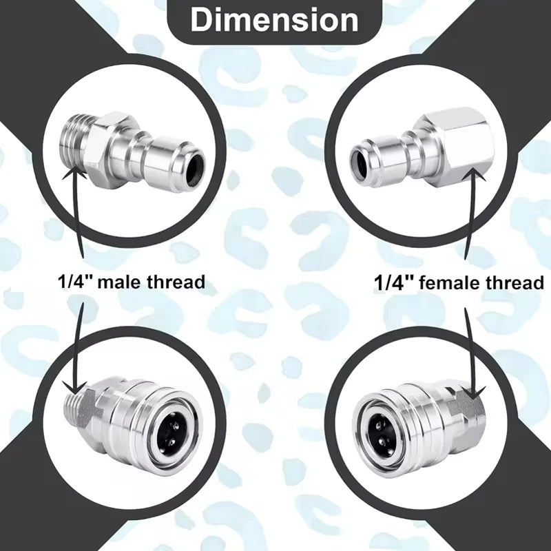 1/4" Pressure Washer Quick Connect Adapter Set