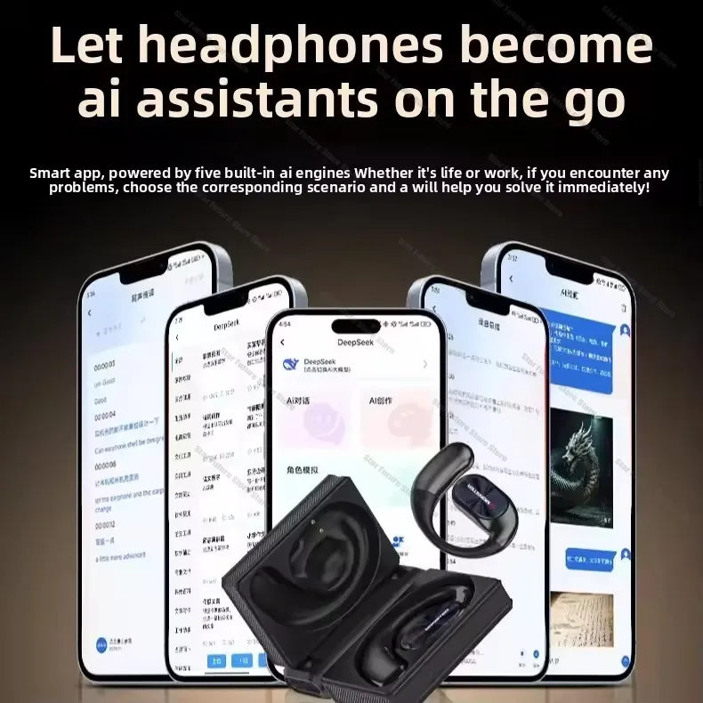 AI Translation Ear-Hook Wireless Earphones