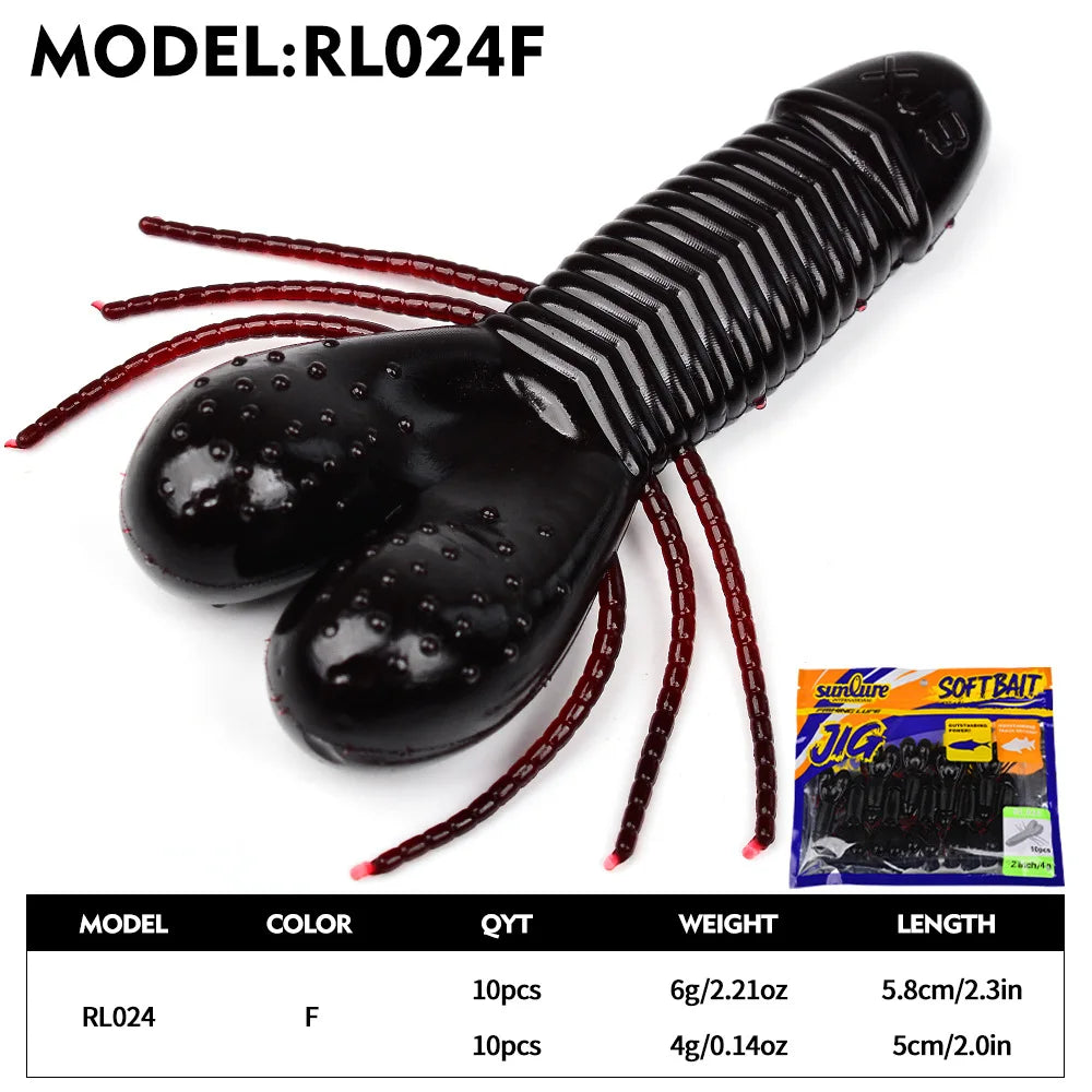 10 Pack Insect Soft Fishing Lures