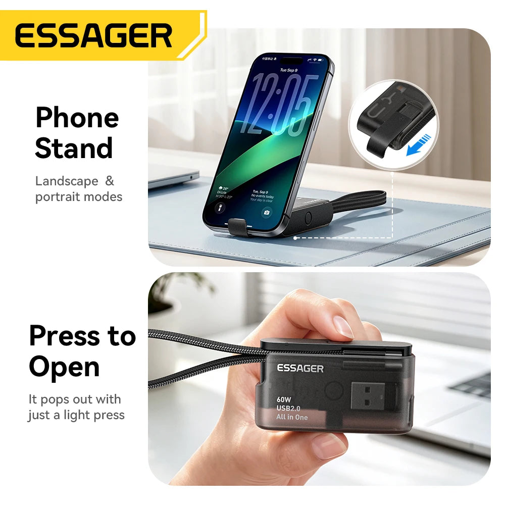 60W Universal Charging Cable Travel Kit & Storage Box